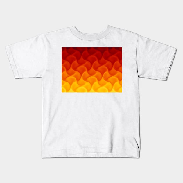 Abstract Flame Fractal Kids T-Shirt by pinkal